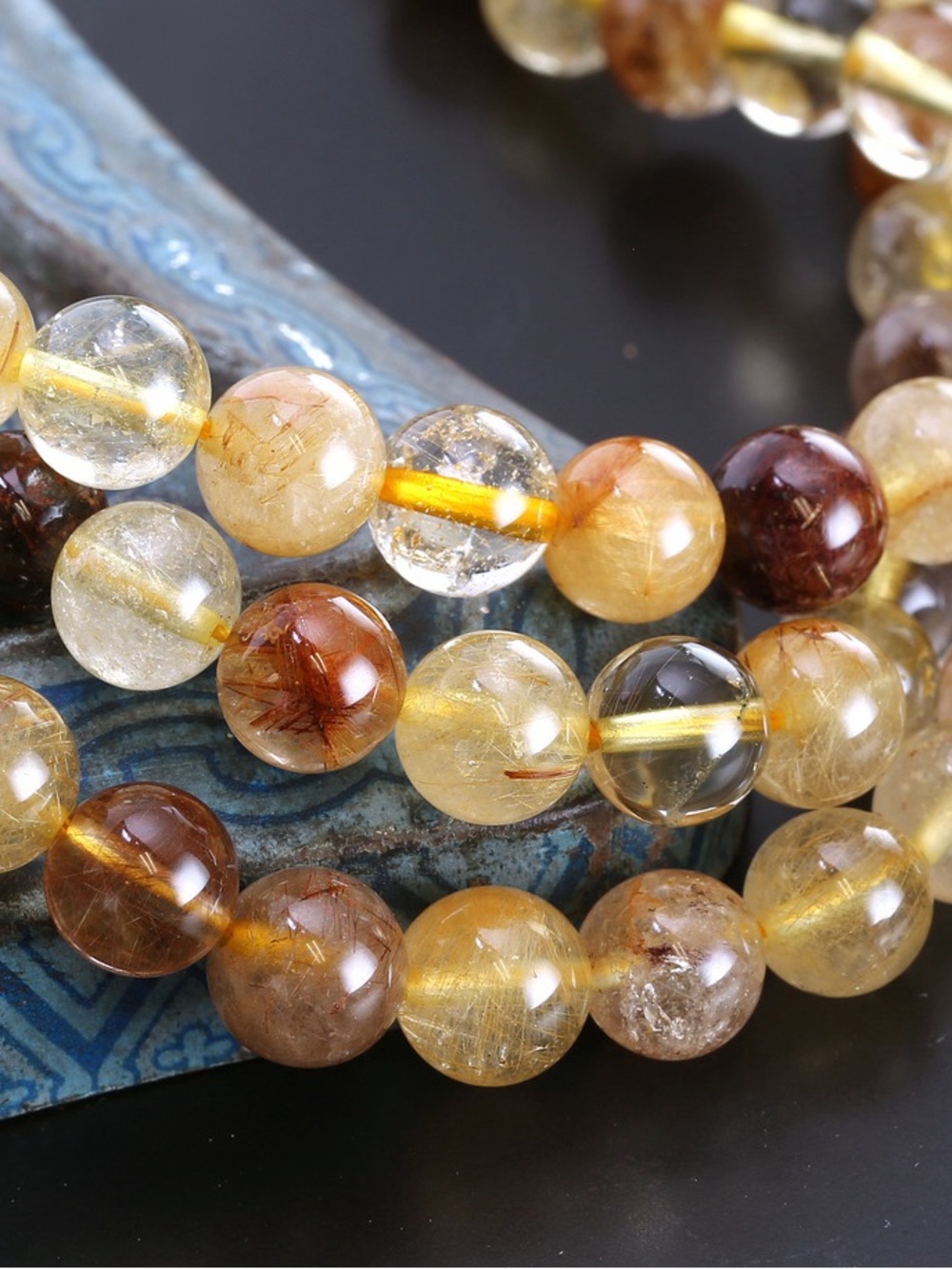 🆕New Natural Golden Rutilated Quartz 8mm Healing Gemstone Bracelet